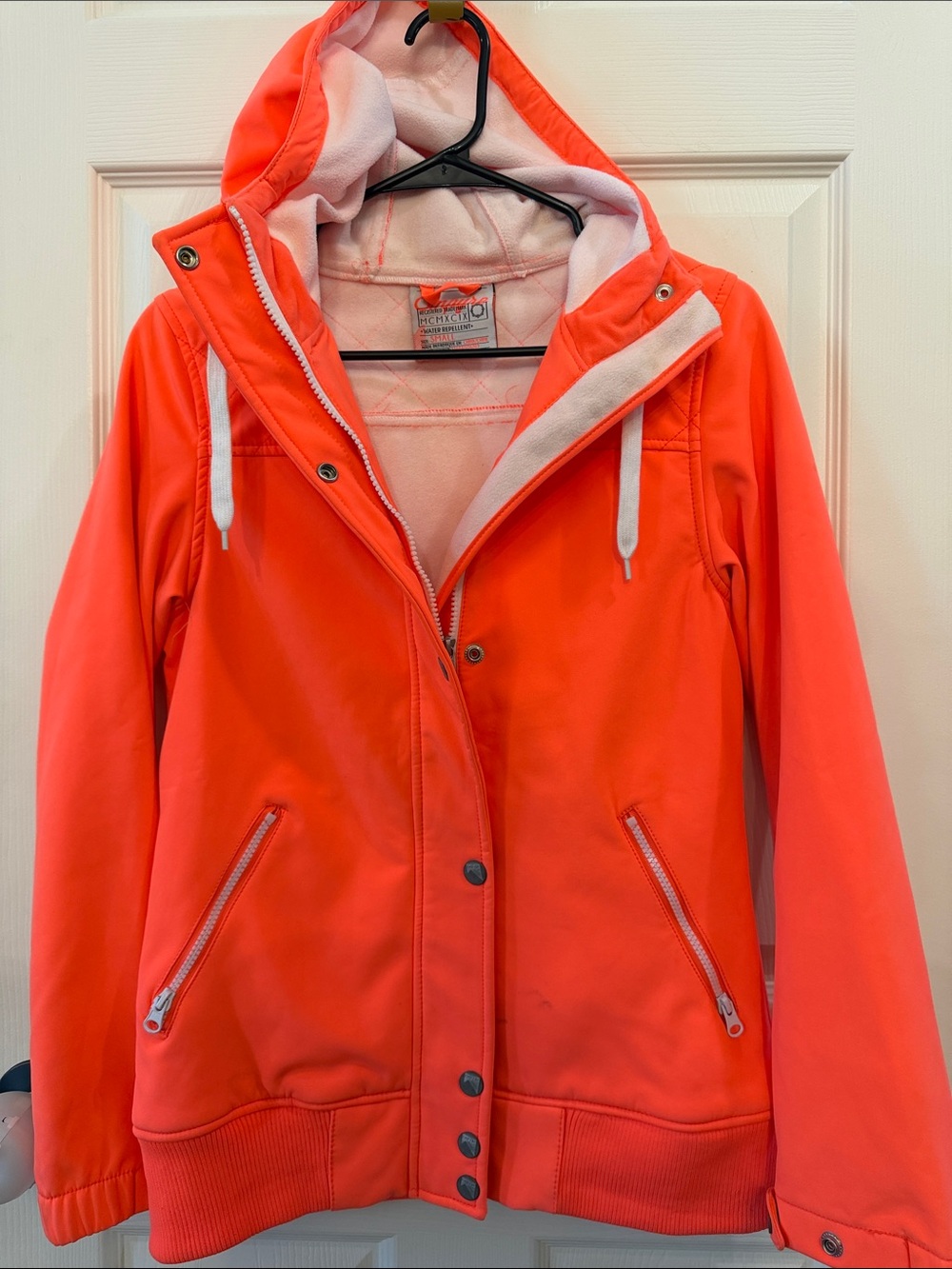 Emprye Women’s Coral Hooded Water Repellent Jacket Size S